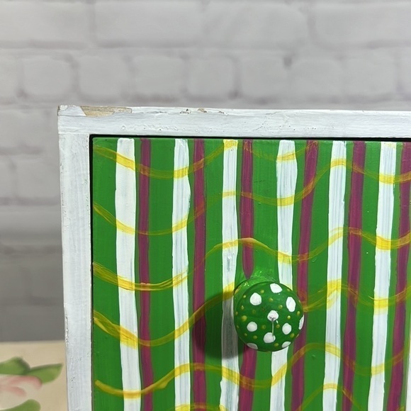 Hand painted 6 compartment organizer with drawers. 90s - Picture 15 of 15